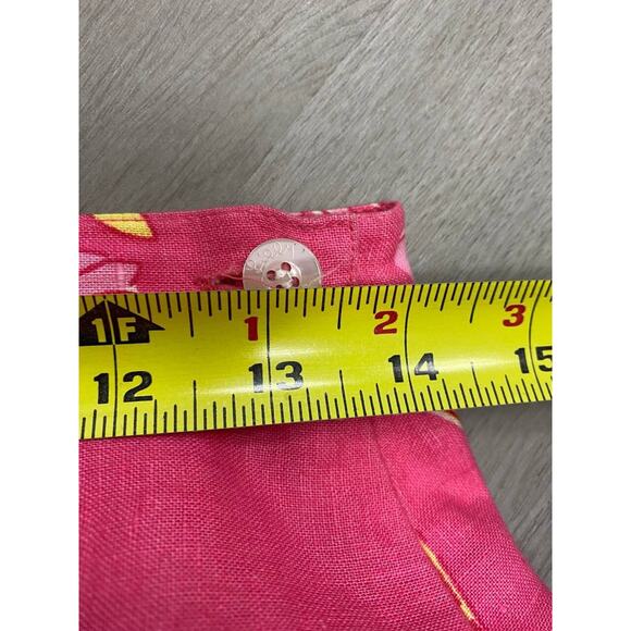 Vintage Lilly Pulitzer Skirt Flower Linen daisy Maxi Pink Size 8 A000467 - Picture 3 of 6